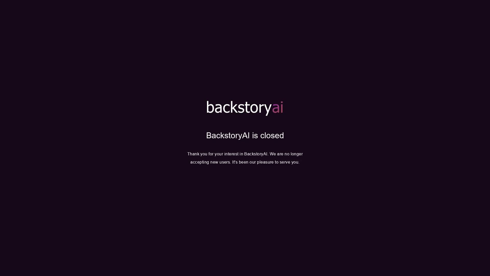 backstoryai homepage