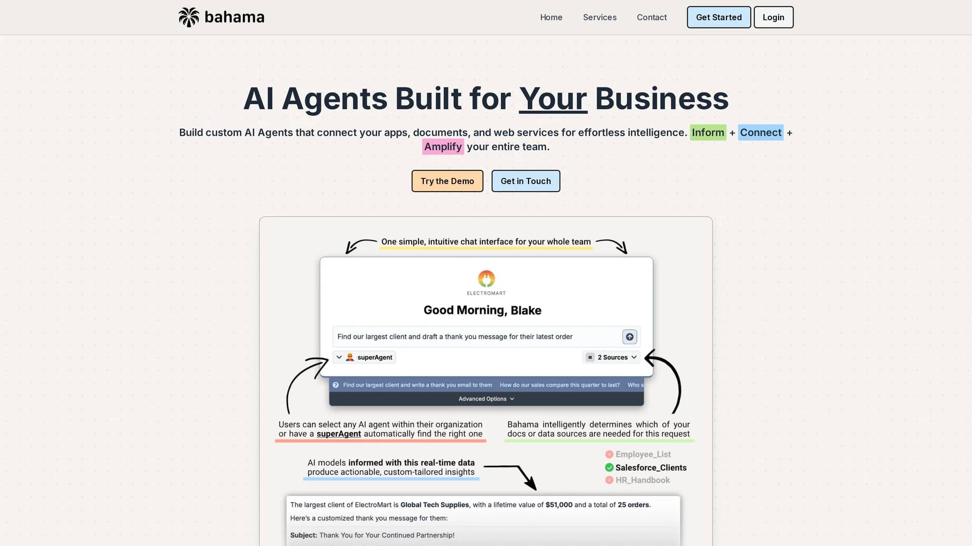 bahama homepage