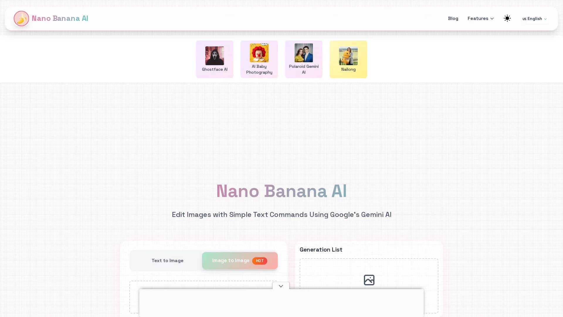bananaai-me homepage