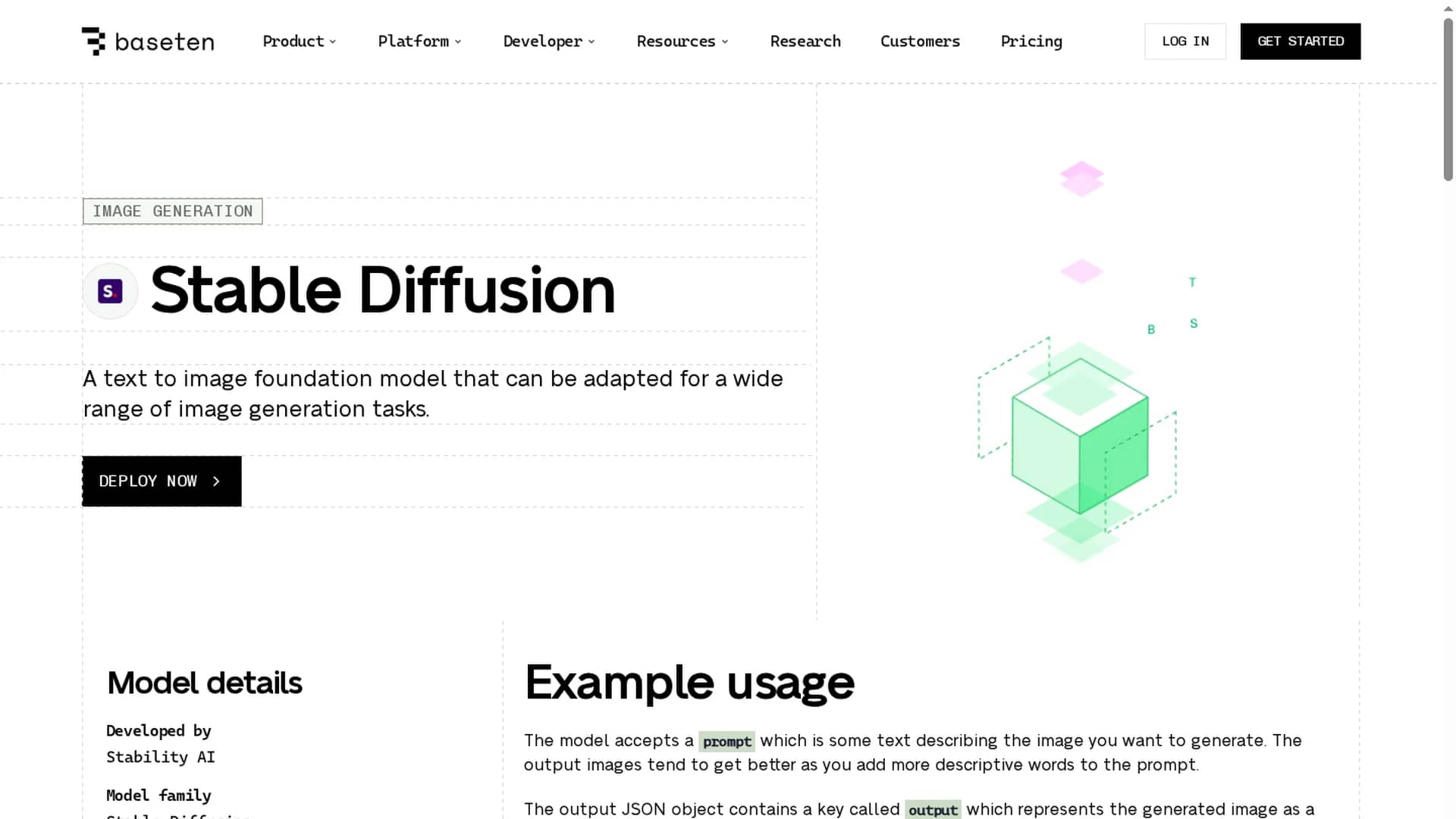 baseten homepage