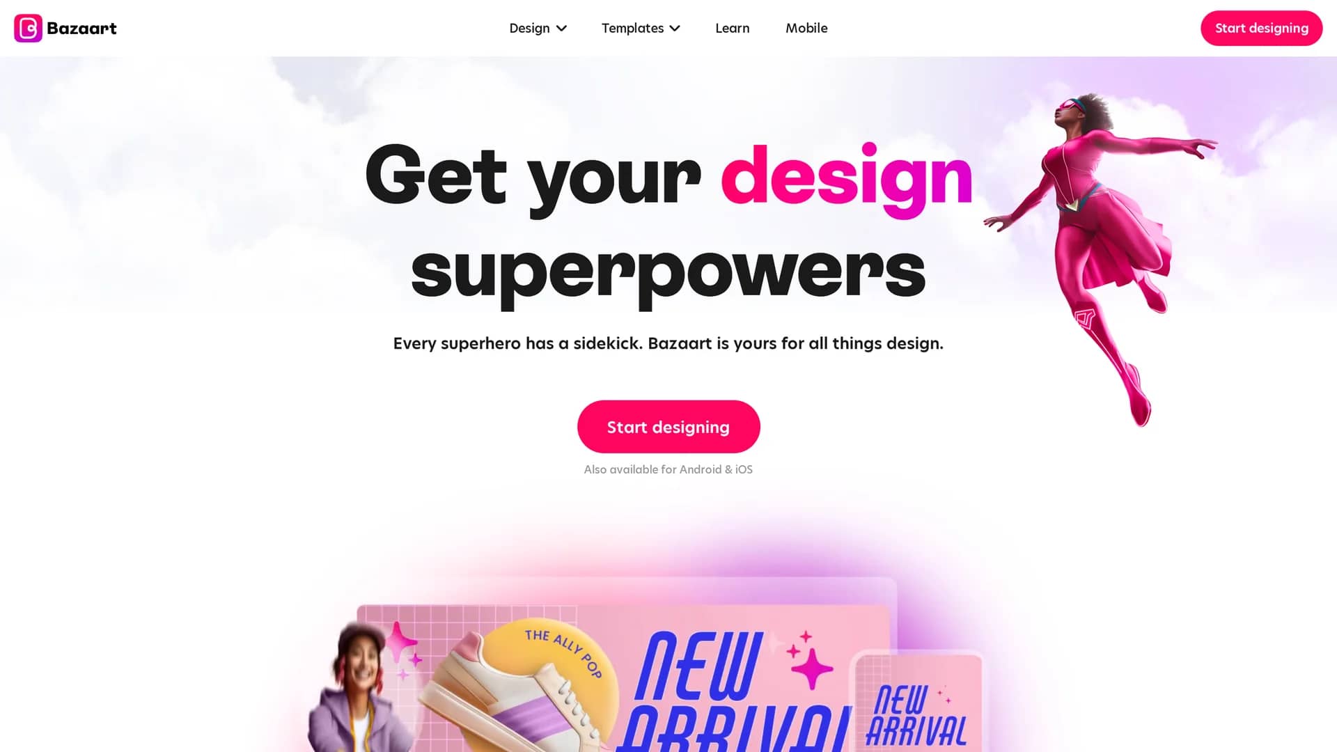 bazaart homepage