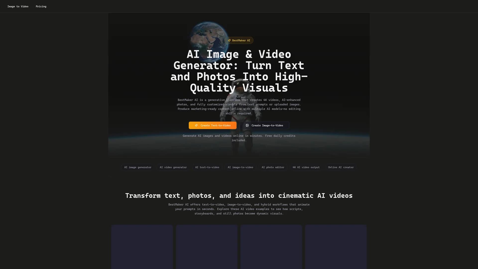 bestmaker-ai homepage