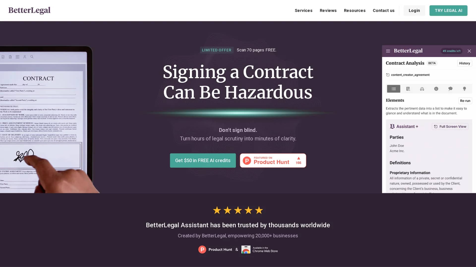 betterlegal-assistant homepage