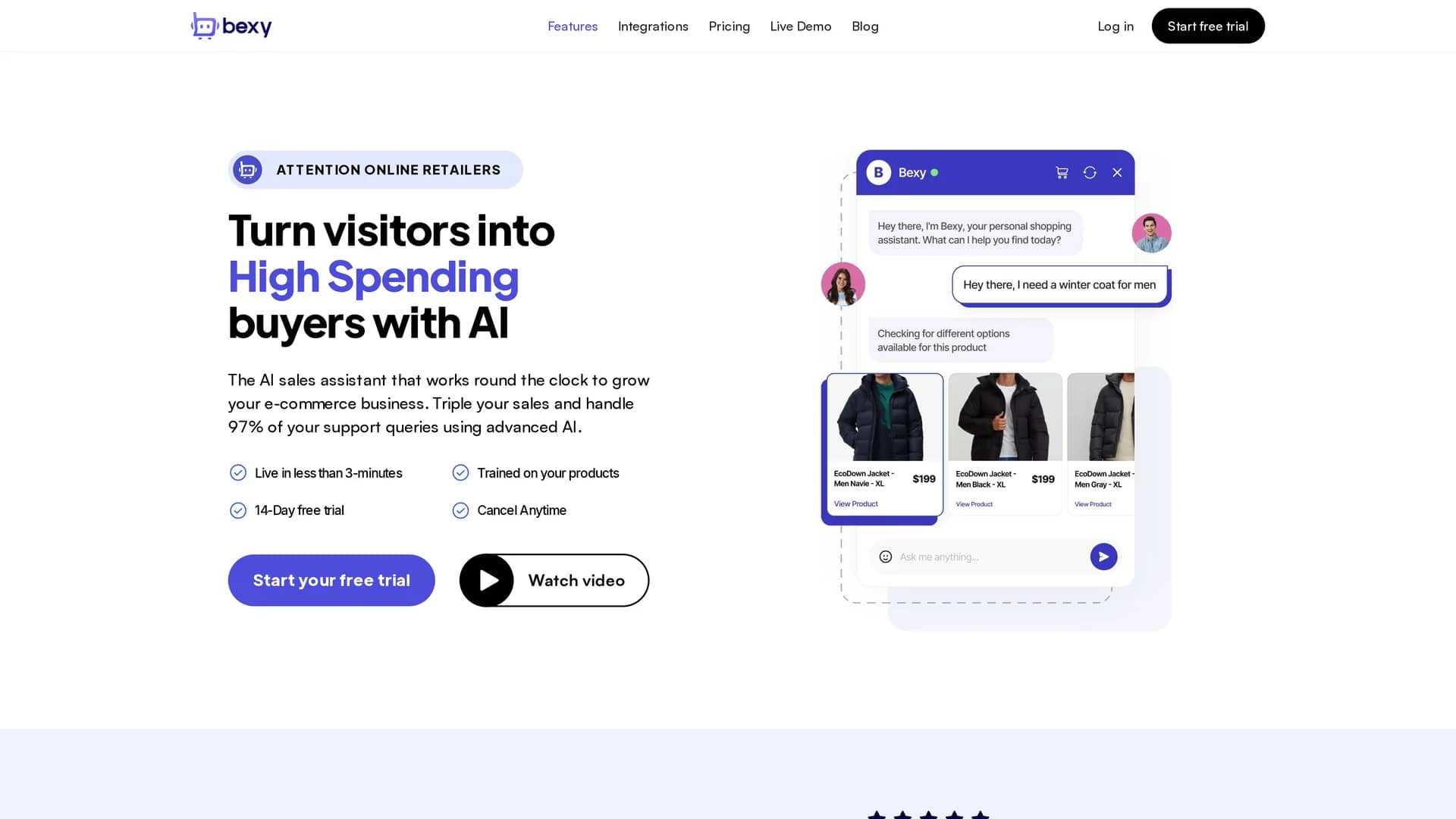 bexy-ai homepage