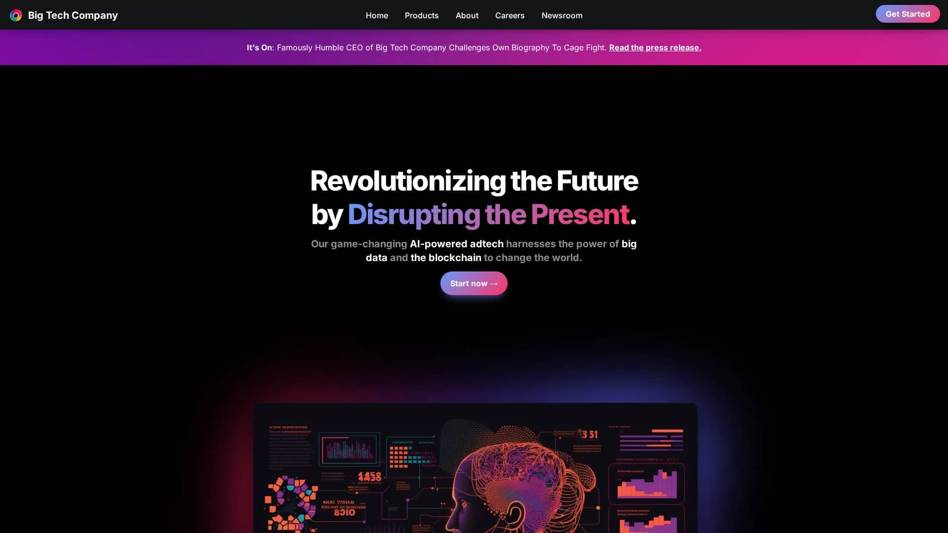 big-tech-company homepage