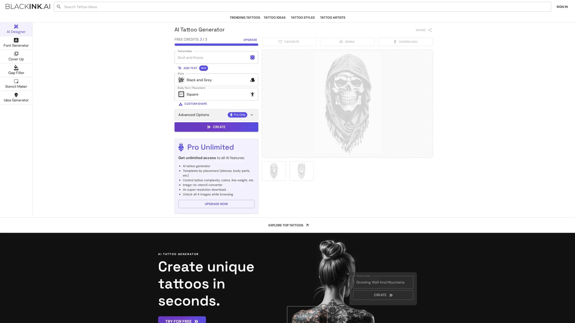 blackink-ai homepage