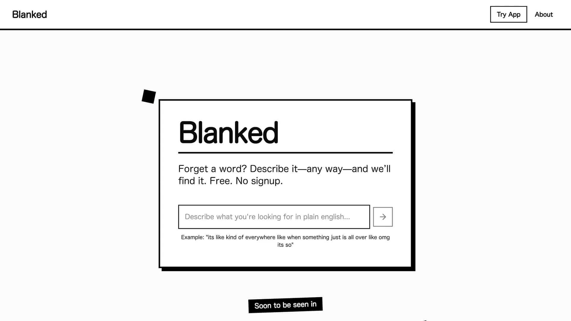 blanked homepage