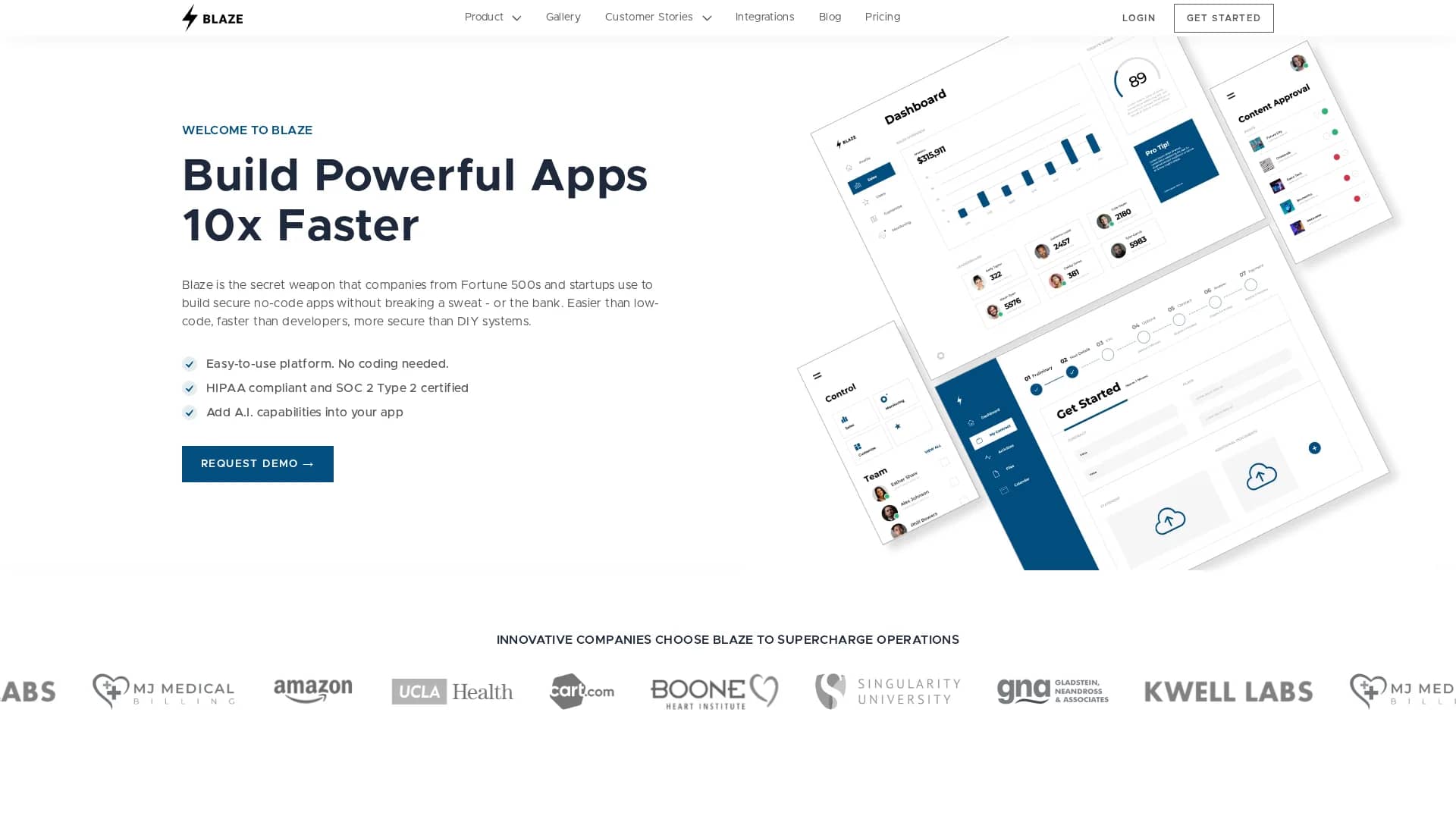 blaze homepage