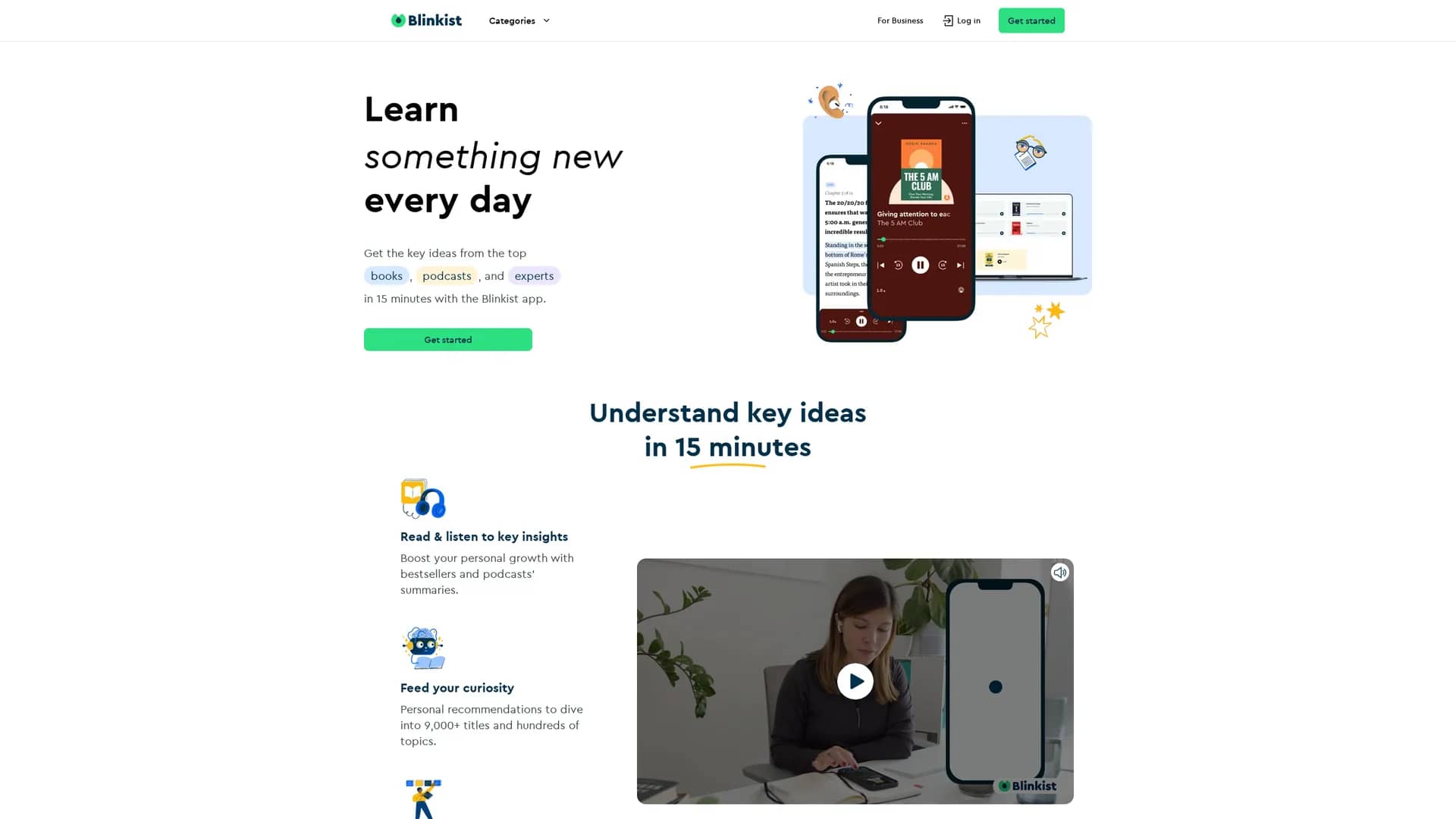 blinkist homepage