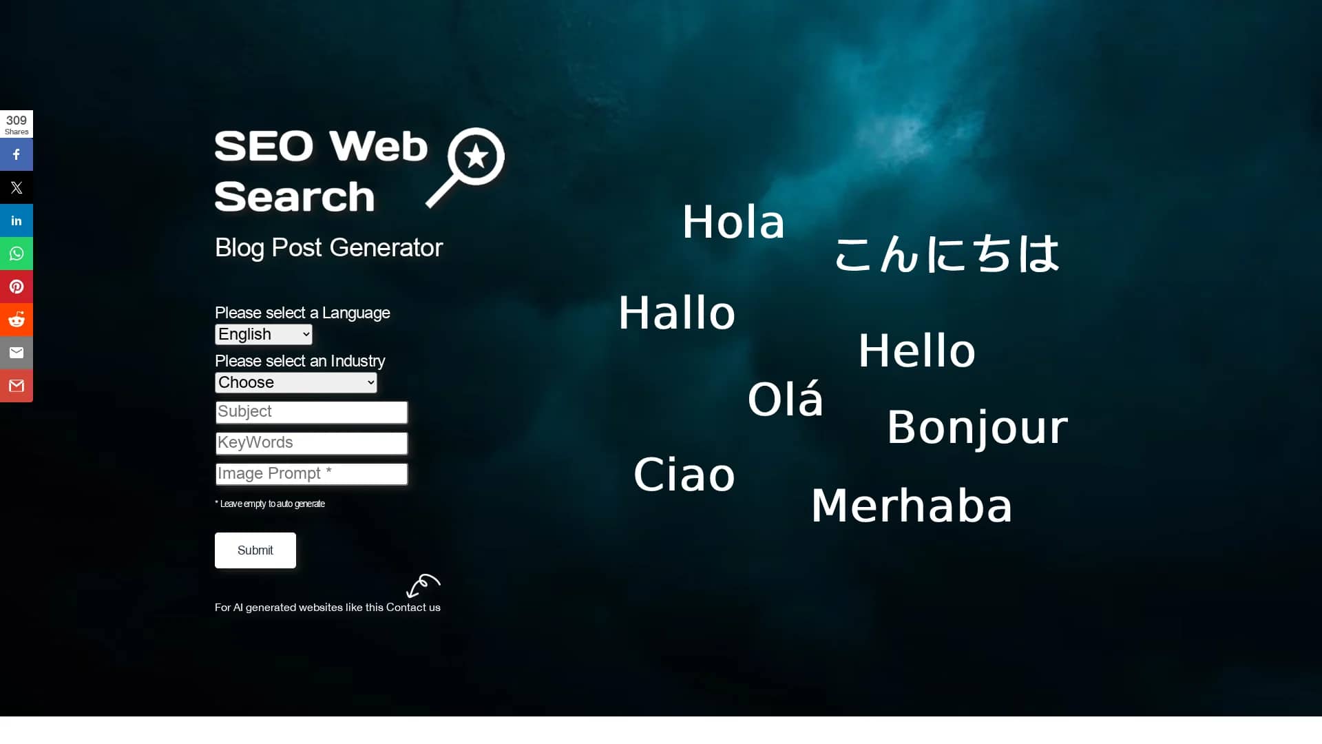 blog-post-generator homepage