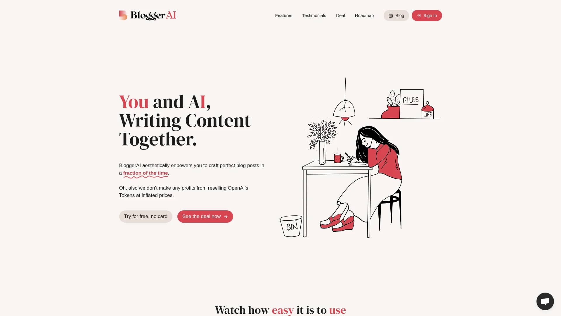 bloggerai homepage