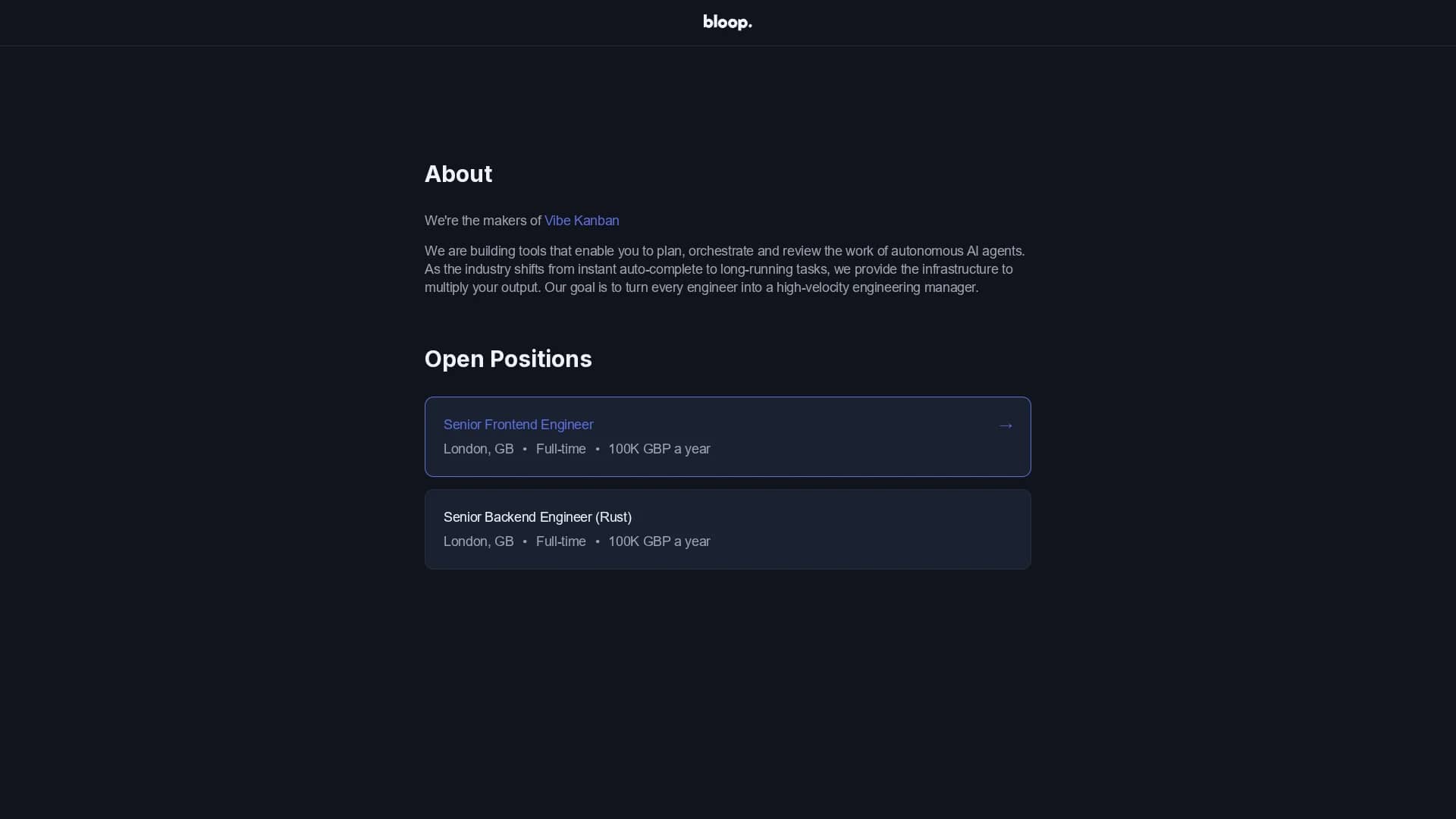 bloop homepage