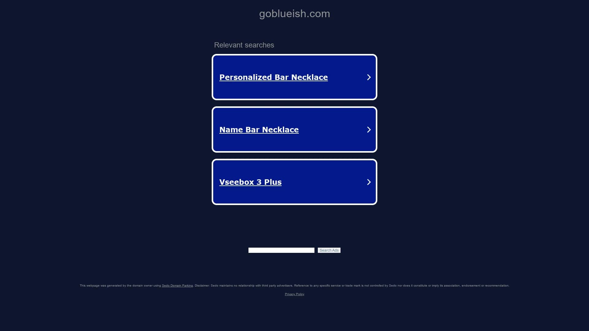 blueish homepage