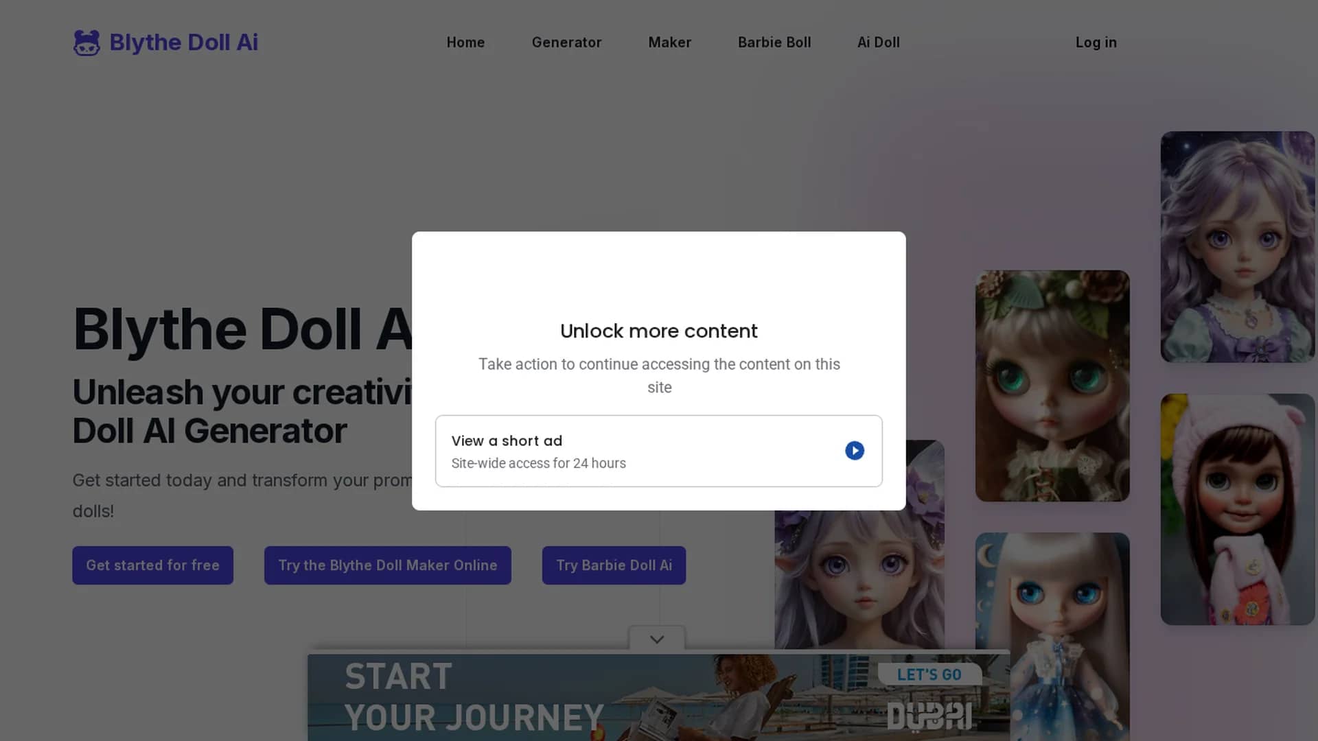 blythe-doll-ai-generator homepage