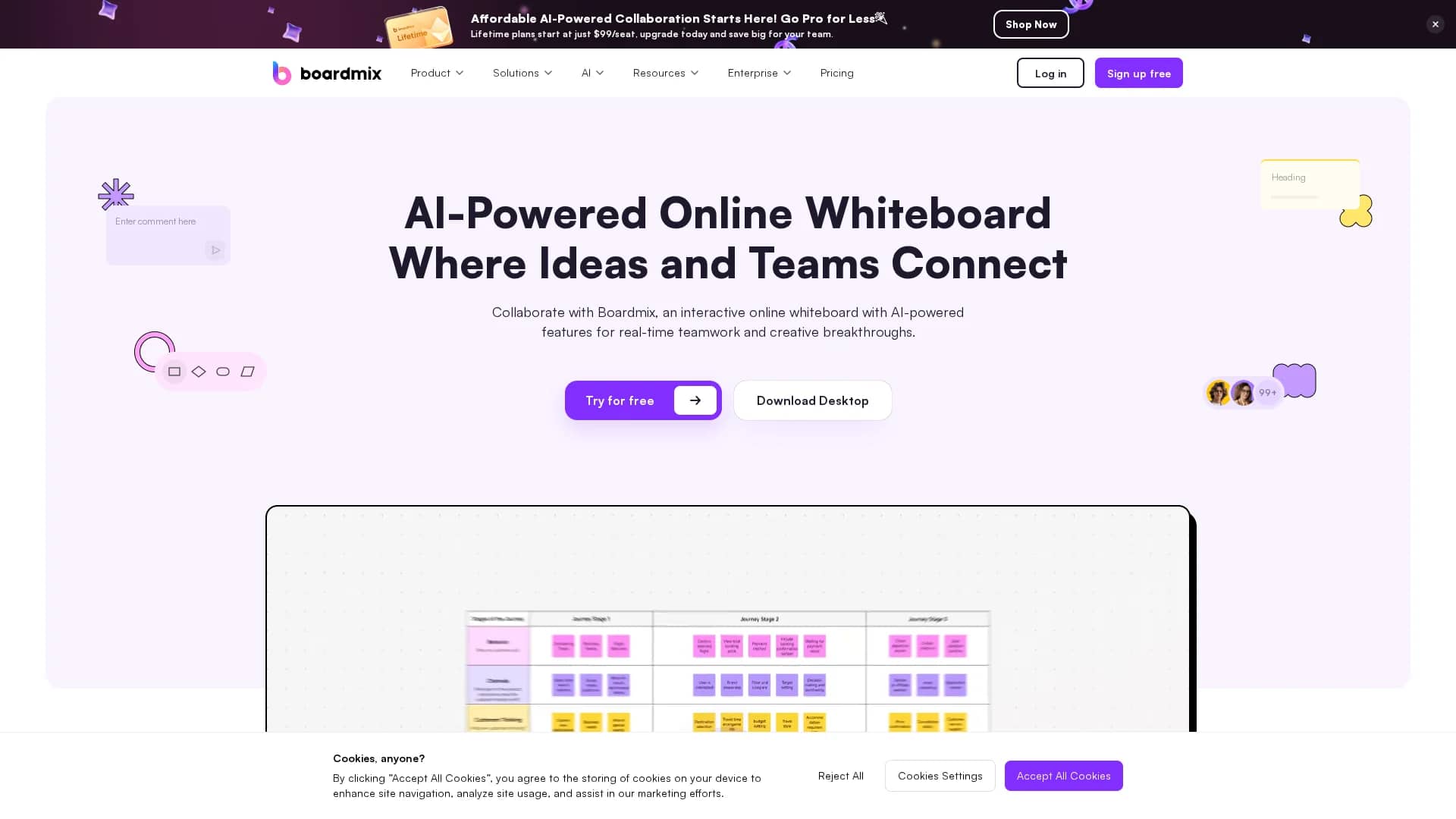 boardmix-online-whiteboard homepage