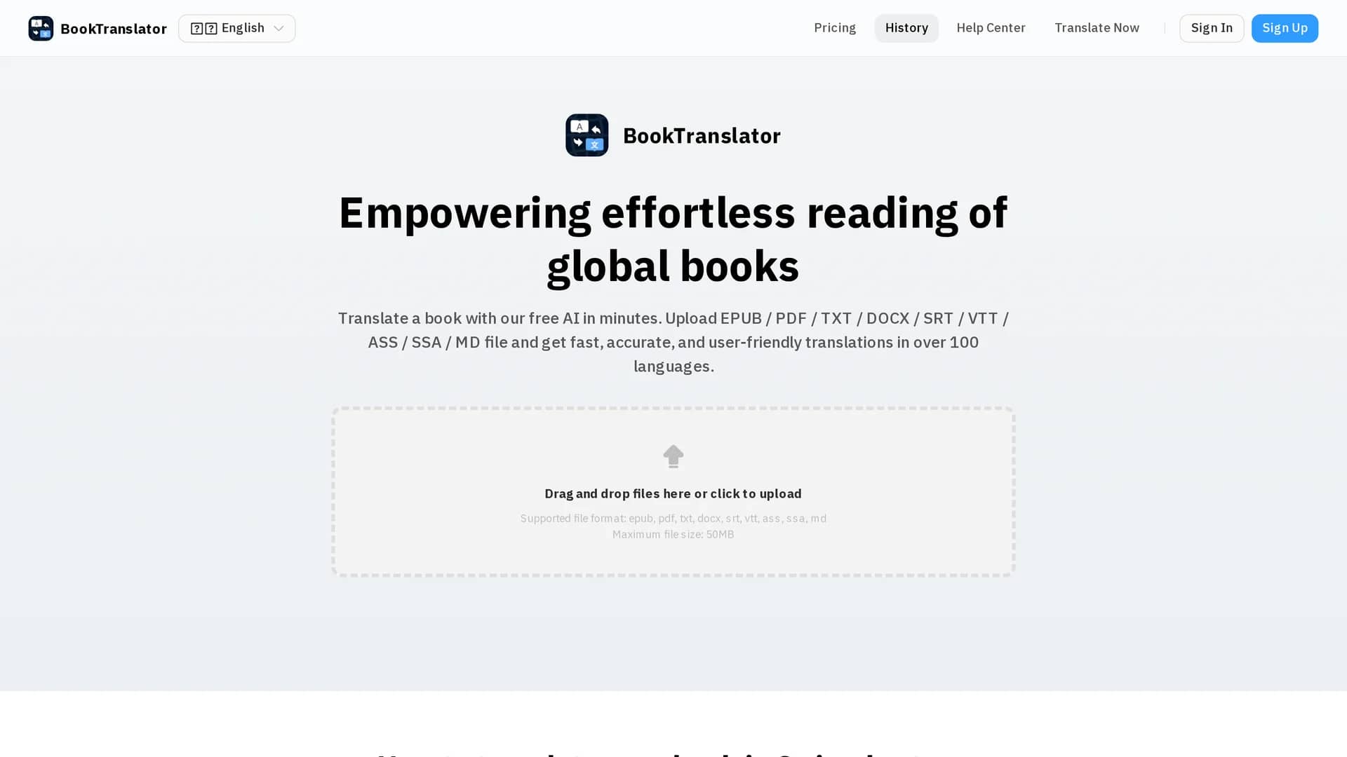 booktranslator homepage