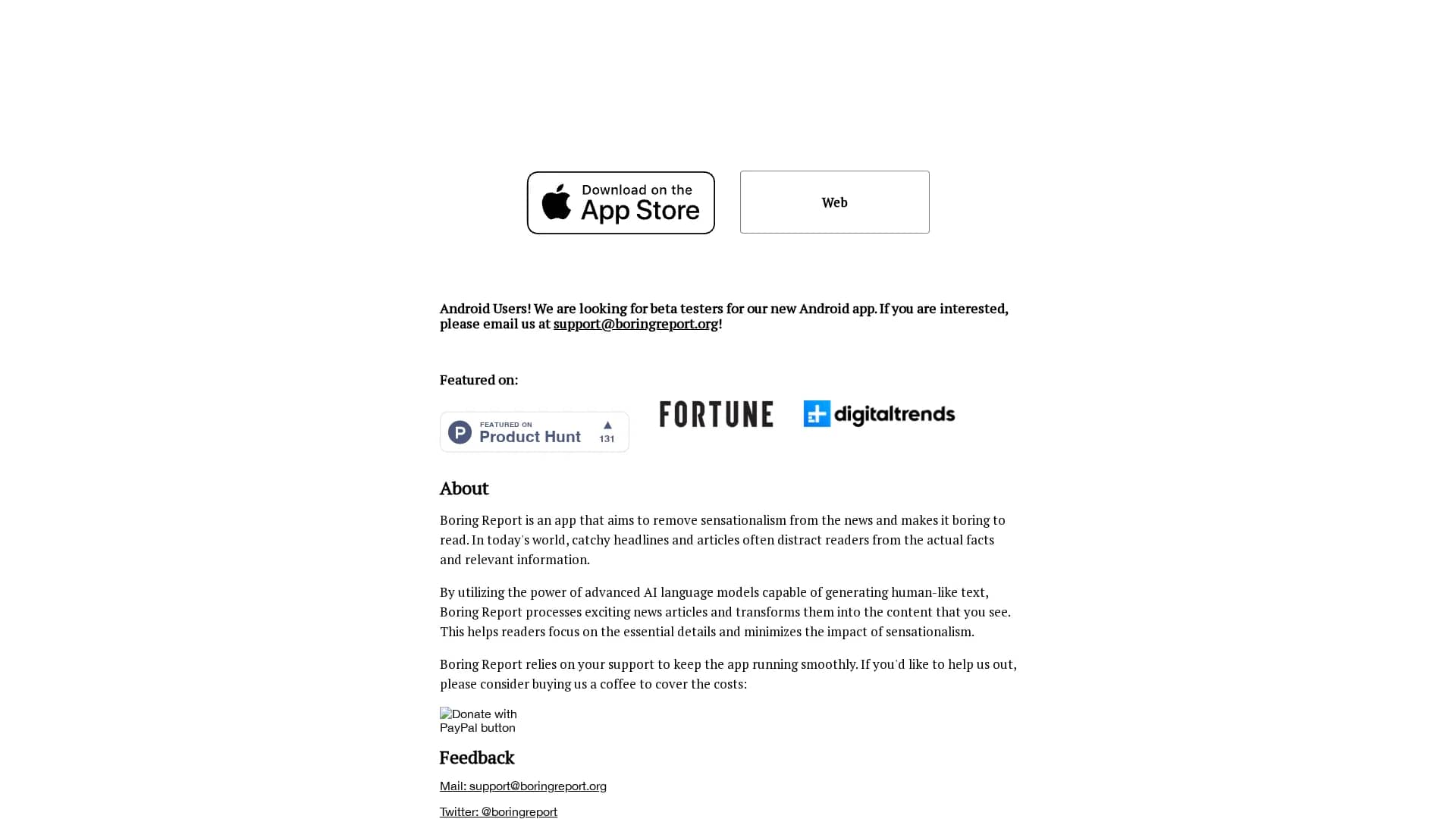 boring-report-news-by-ai homepage