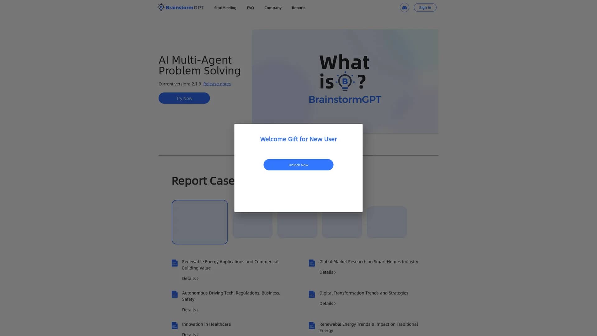 brainstormgpt-ai homepage