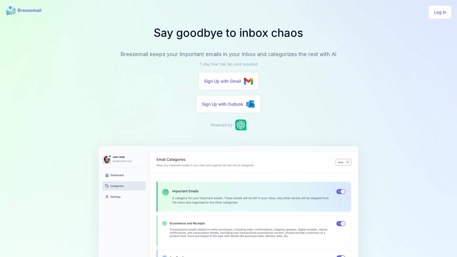 breezemail homepage