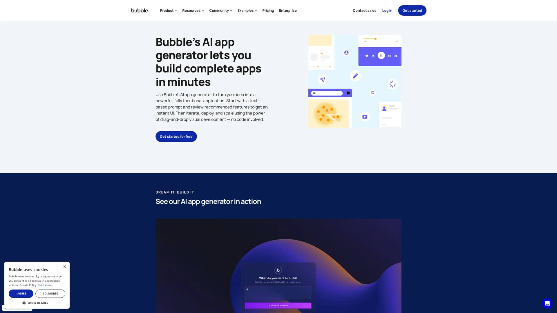 bubble-ai homepage