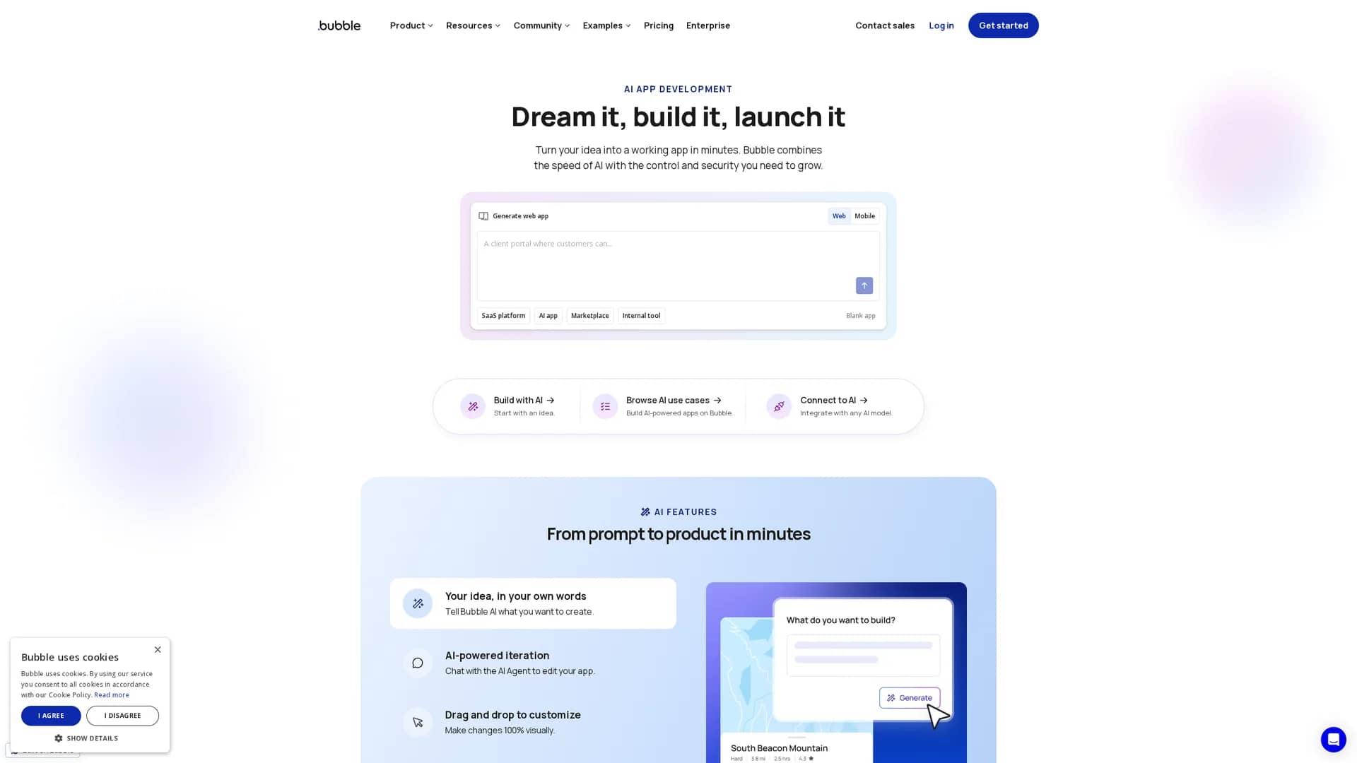 bubble homepage