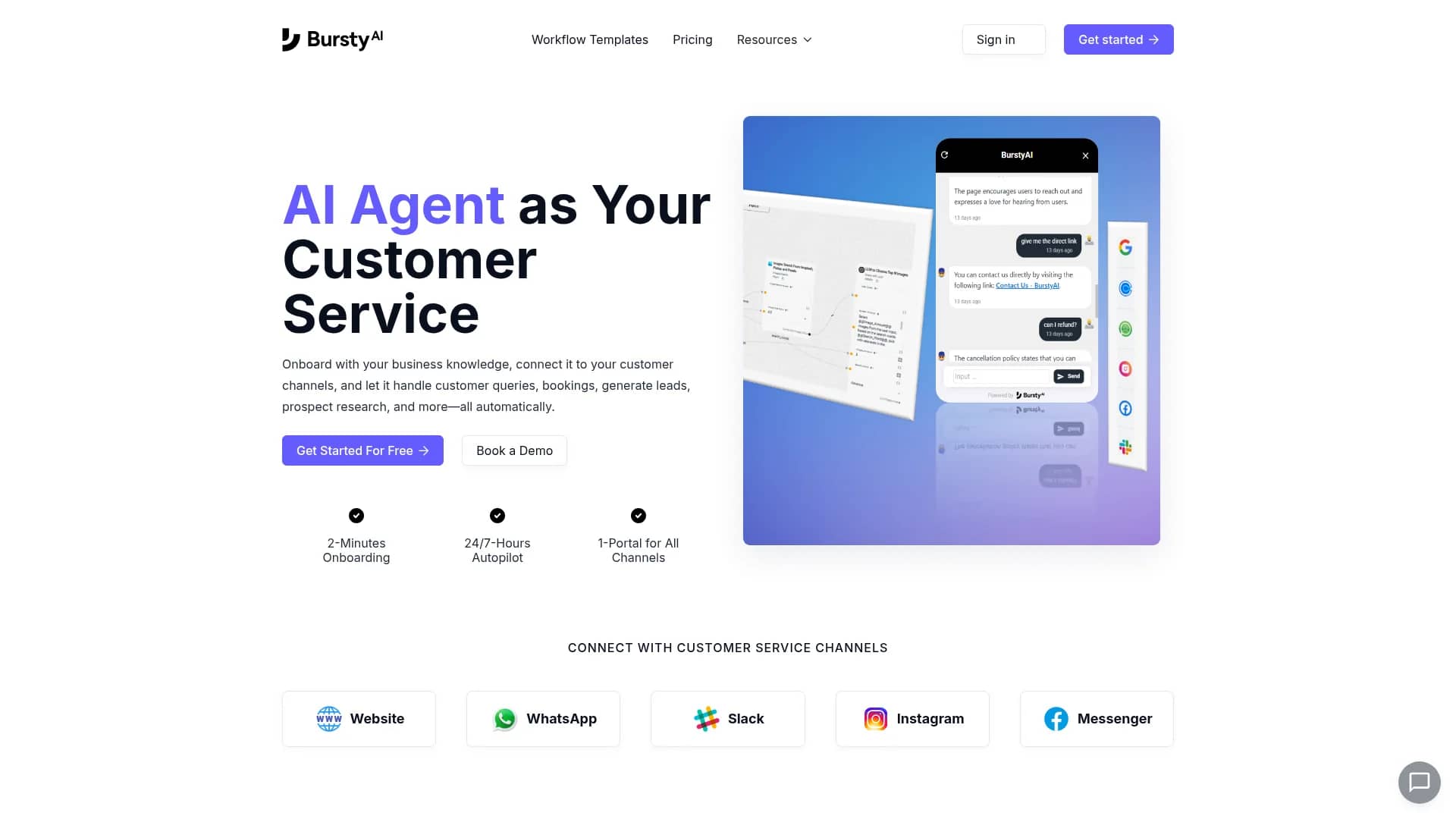 burstyai homepage