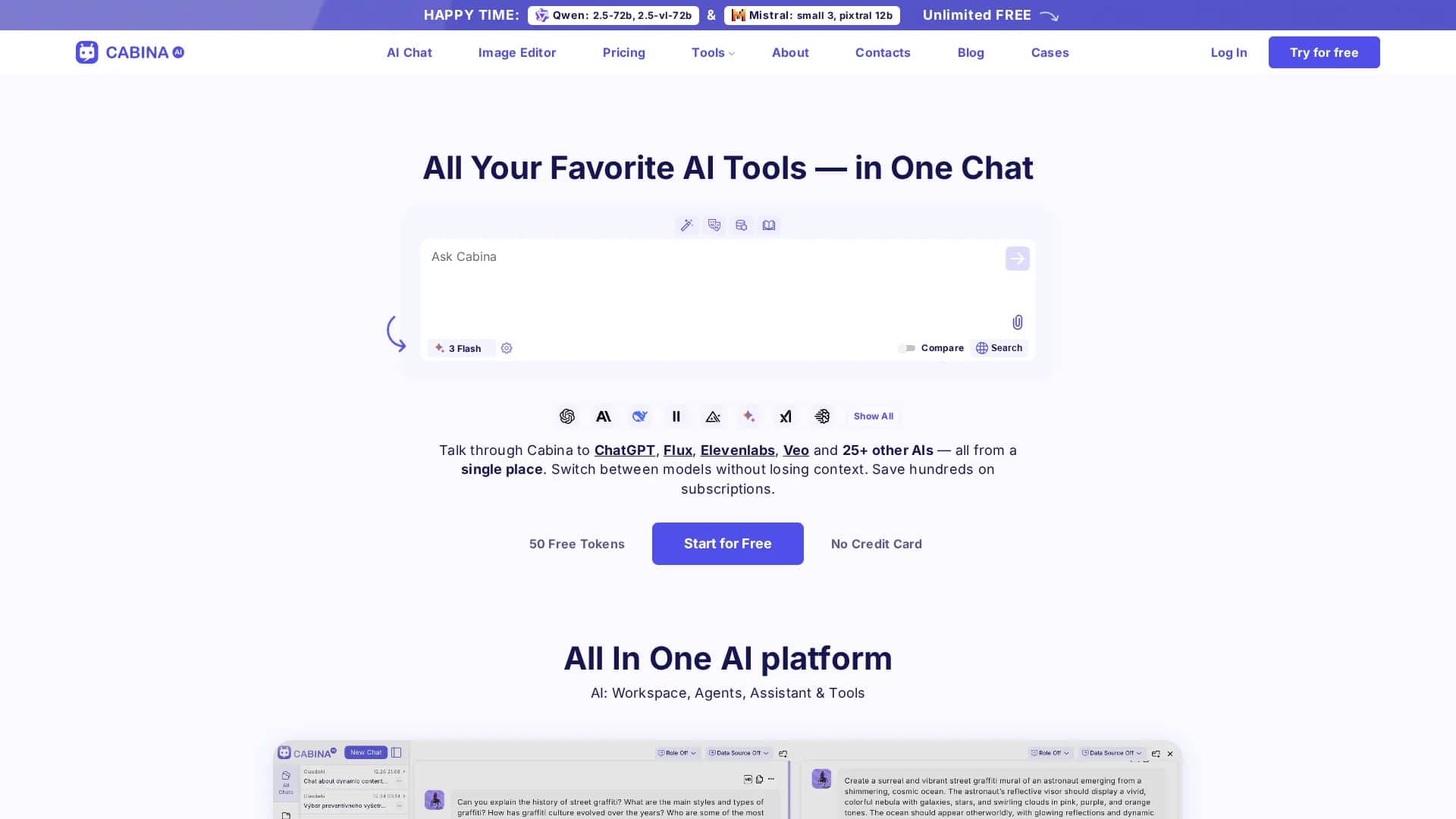 cabina-ai homepage
