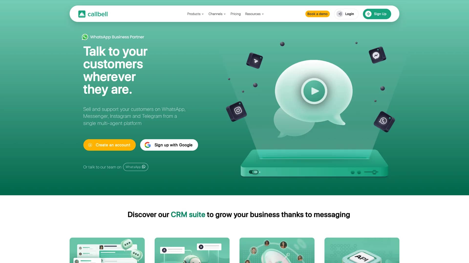 callbell homepage