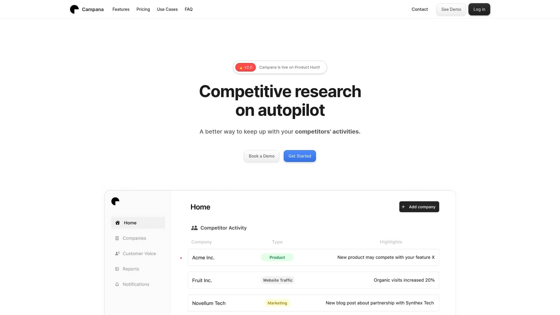 campana homepage