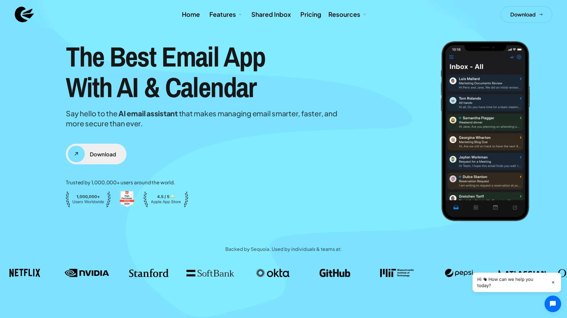 canary-mail homepage