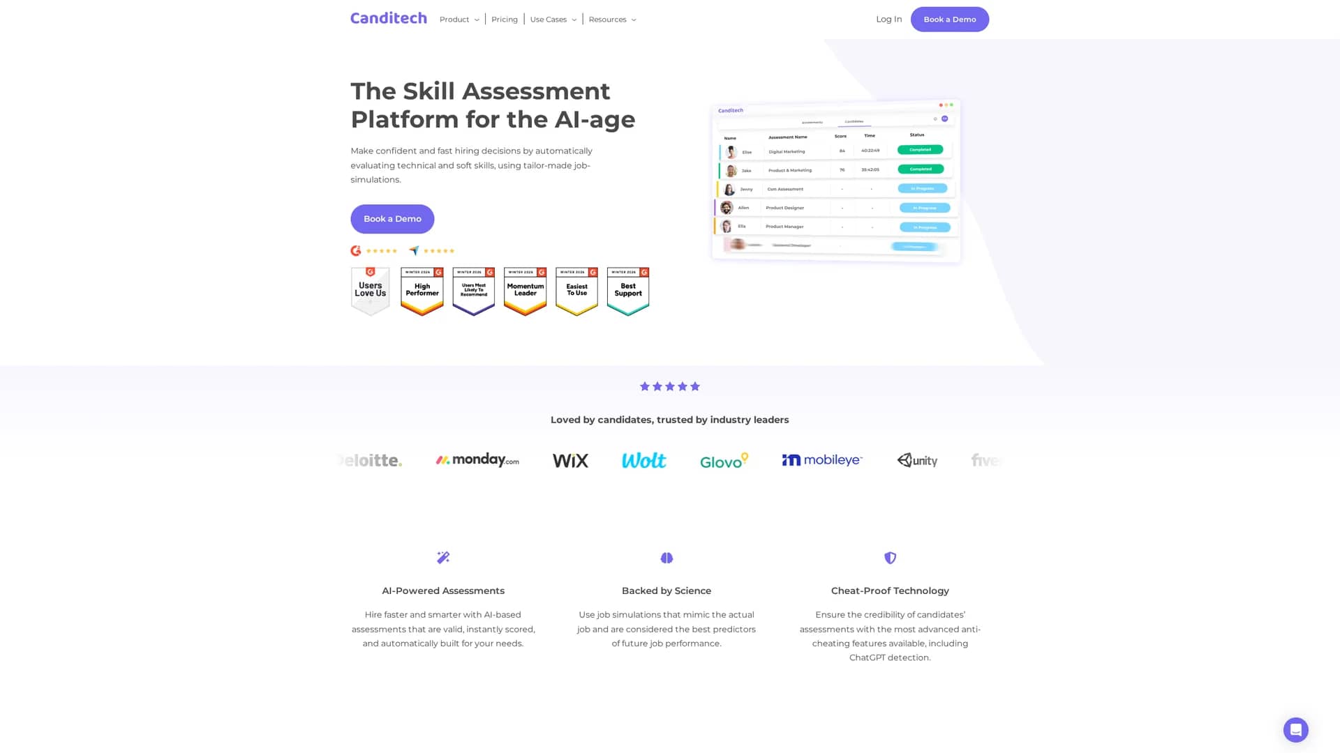 canditech homepage