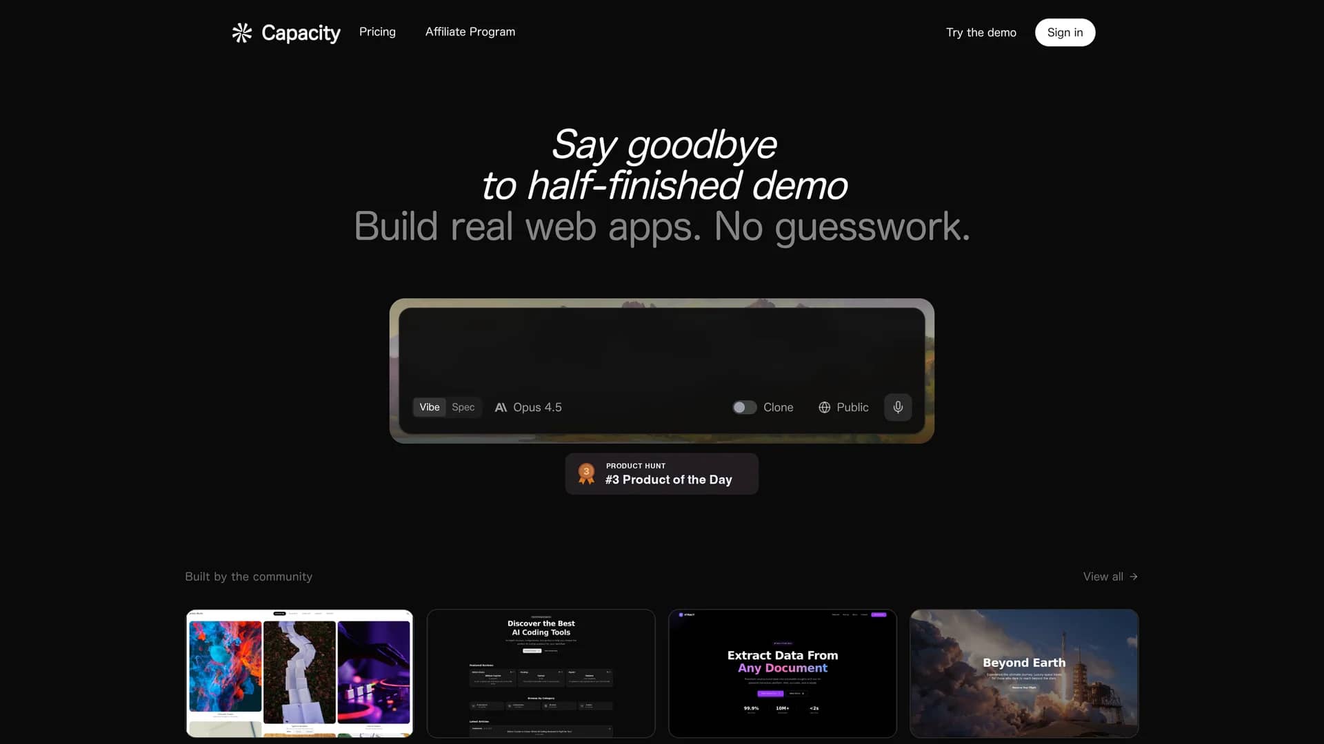 capacity homepage