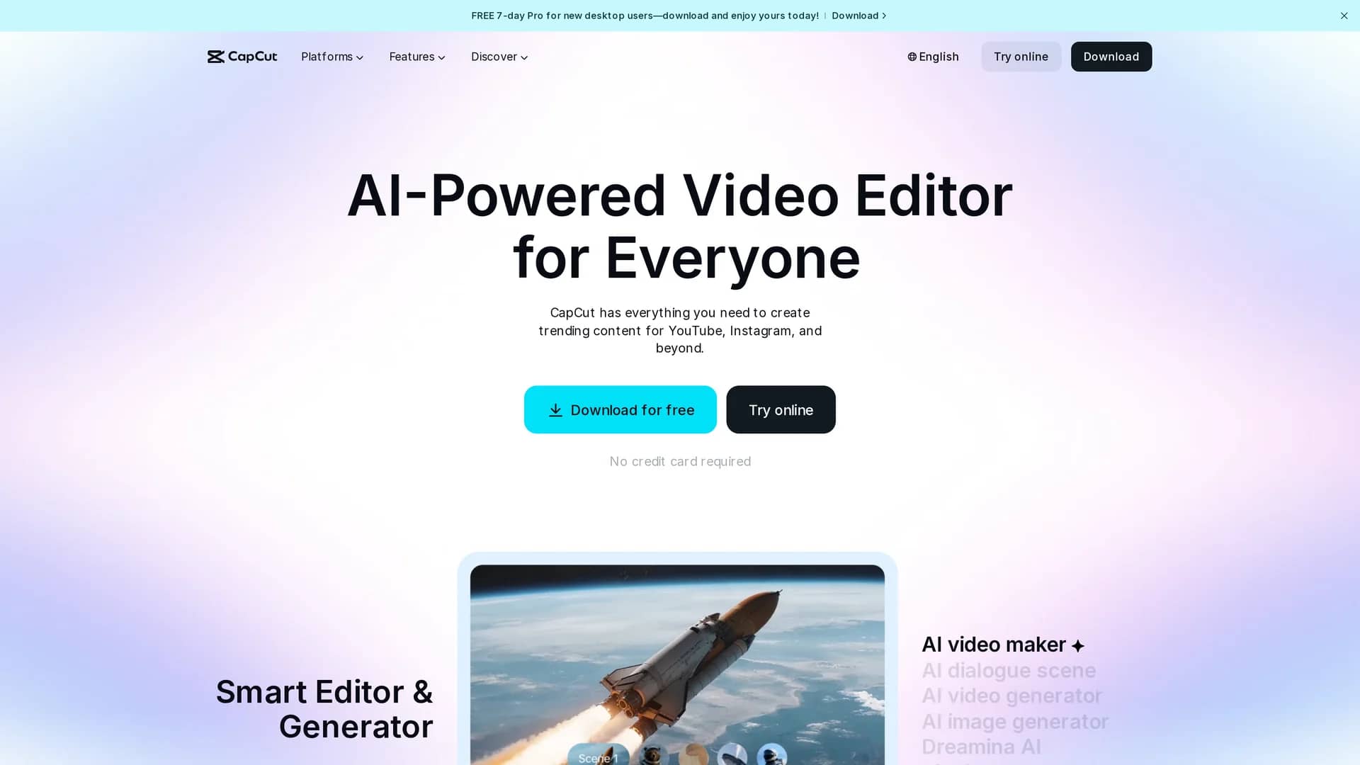capcut homepage