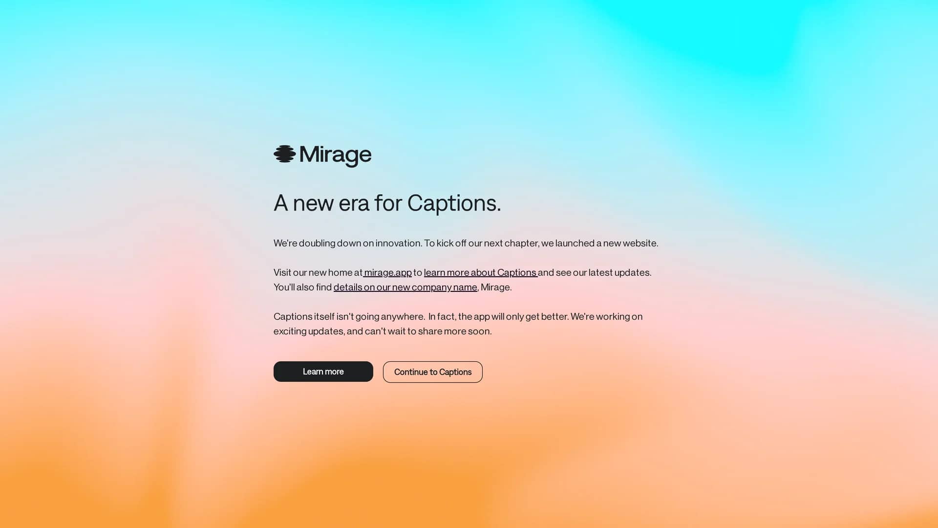captions homepage