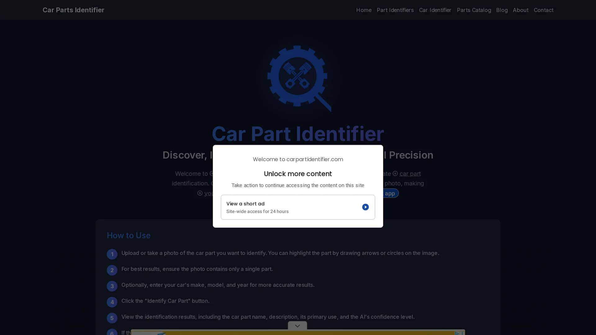 car-part-identifier homepage