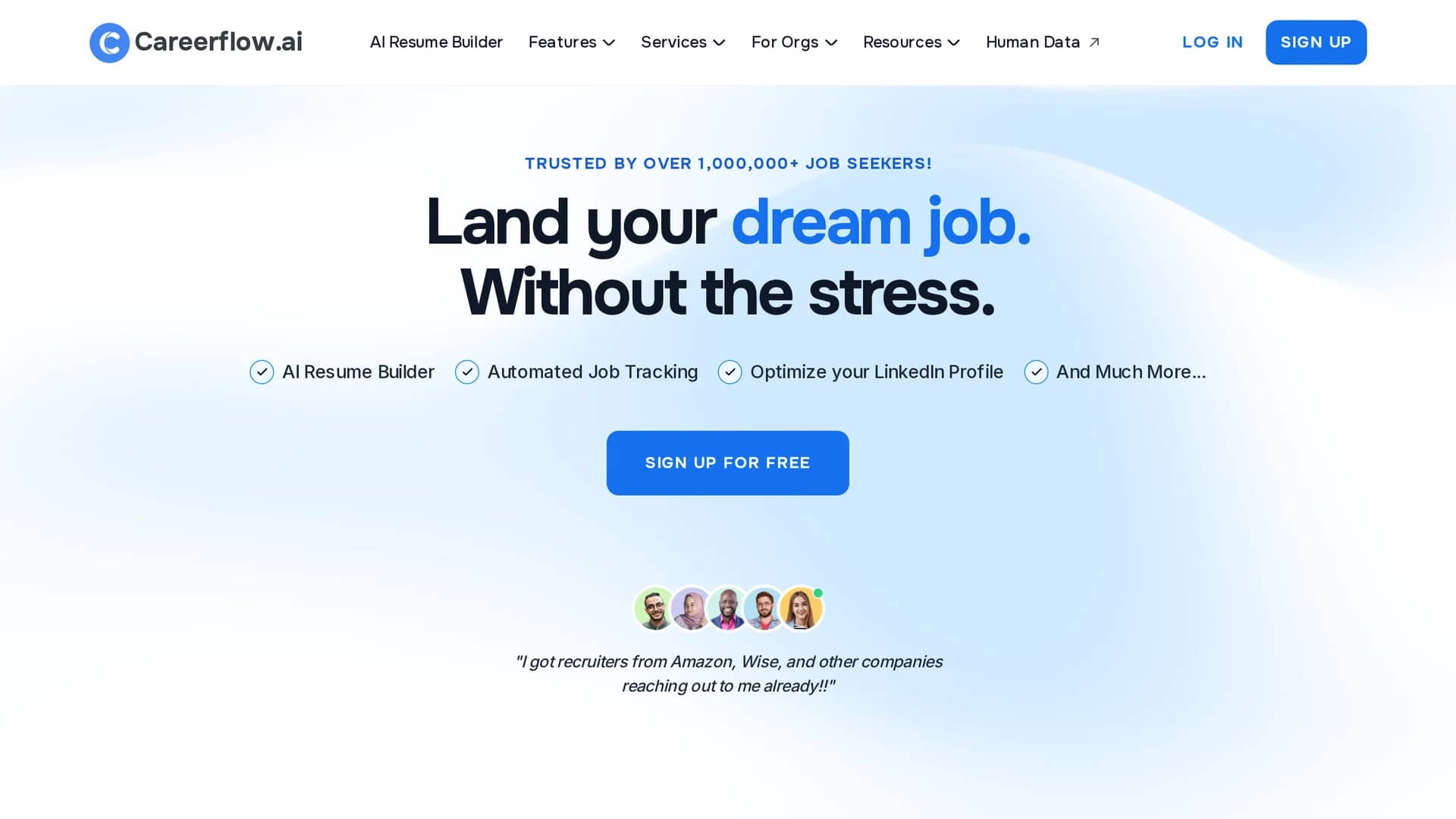 careerflow-ai homepage
