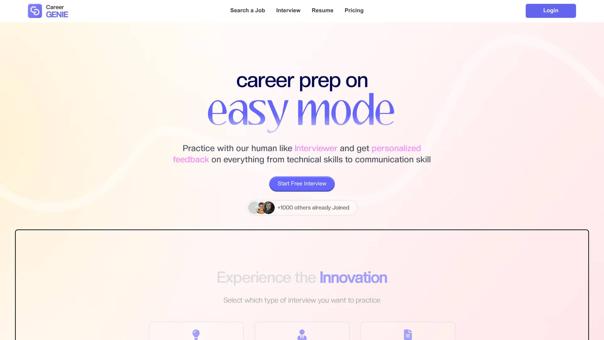 careergenie homepage