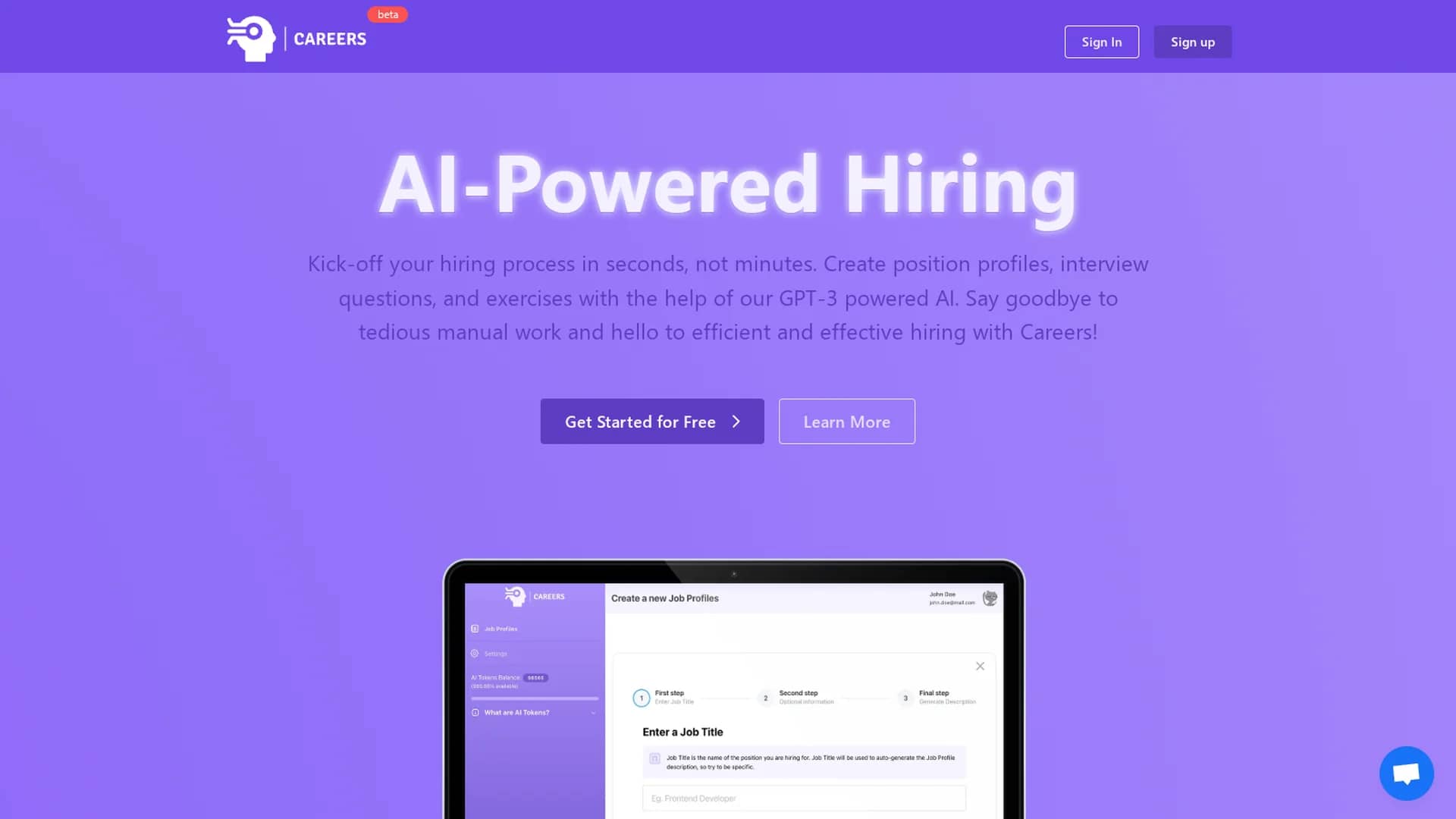 careers-ai homepage
