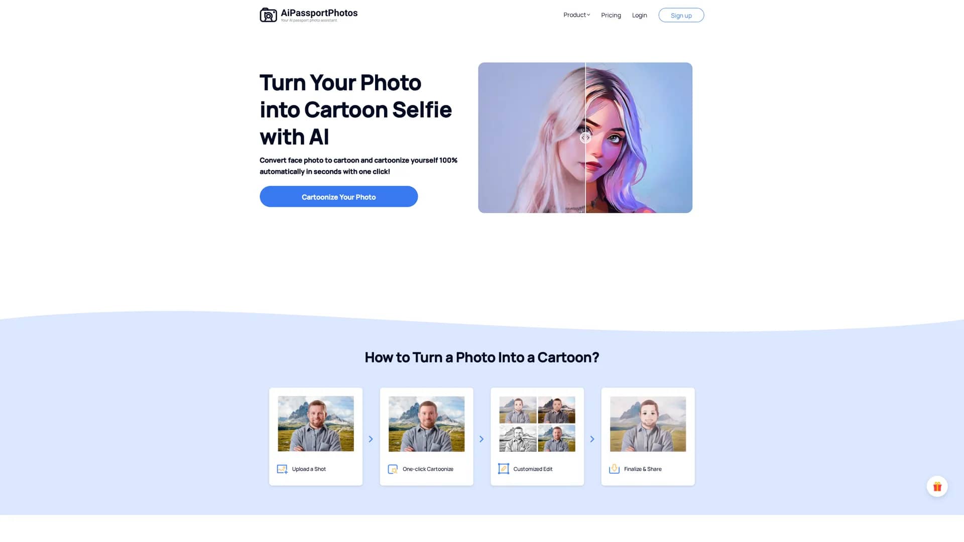cartoon-selfie homepage