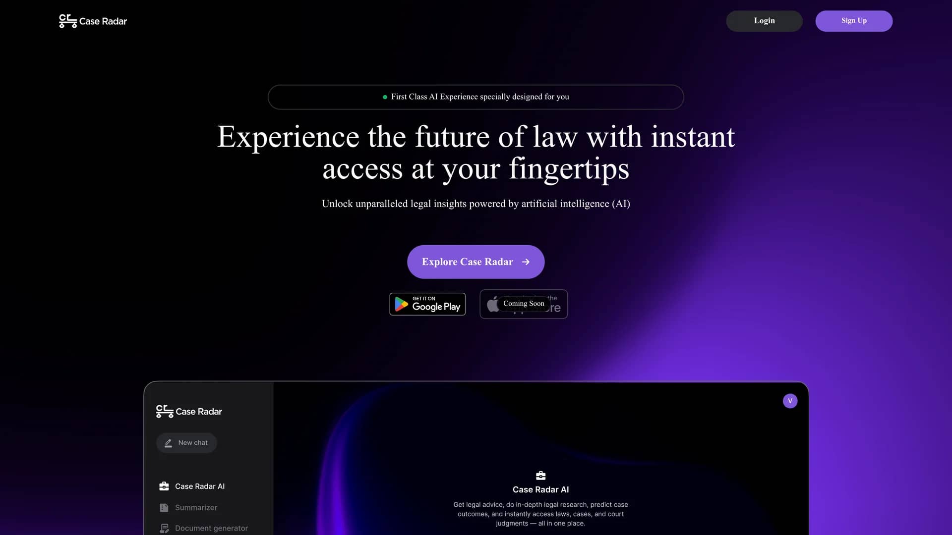 case-radar homepage