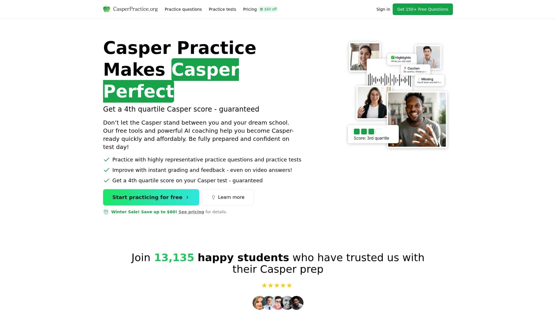 casperpractice homepage