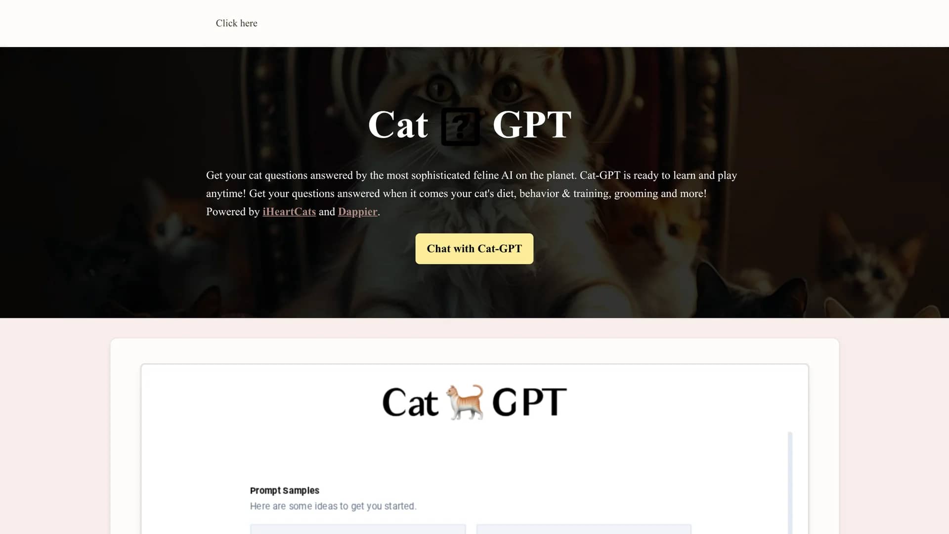 cat-gpt homepage
