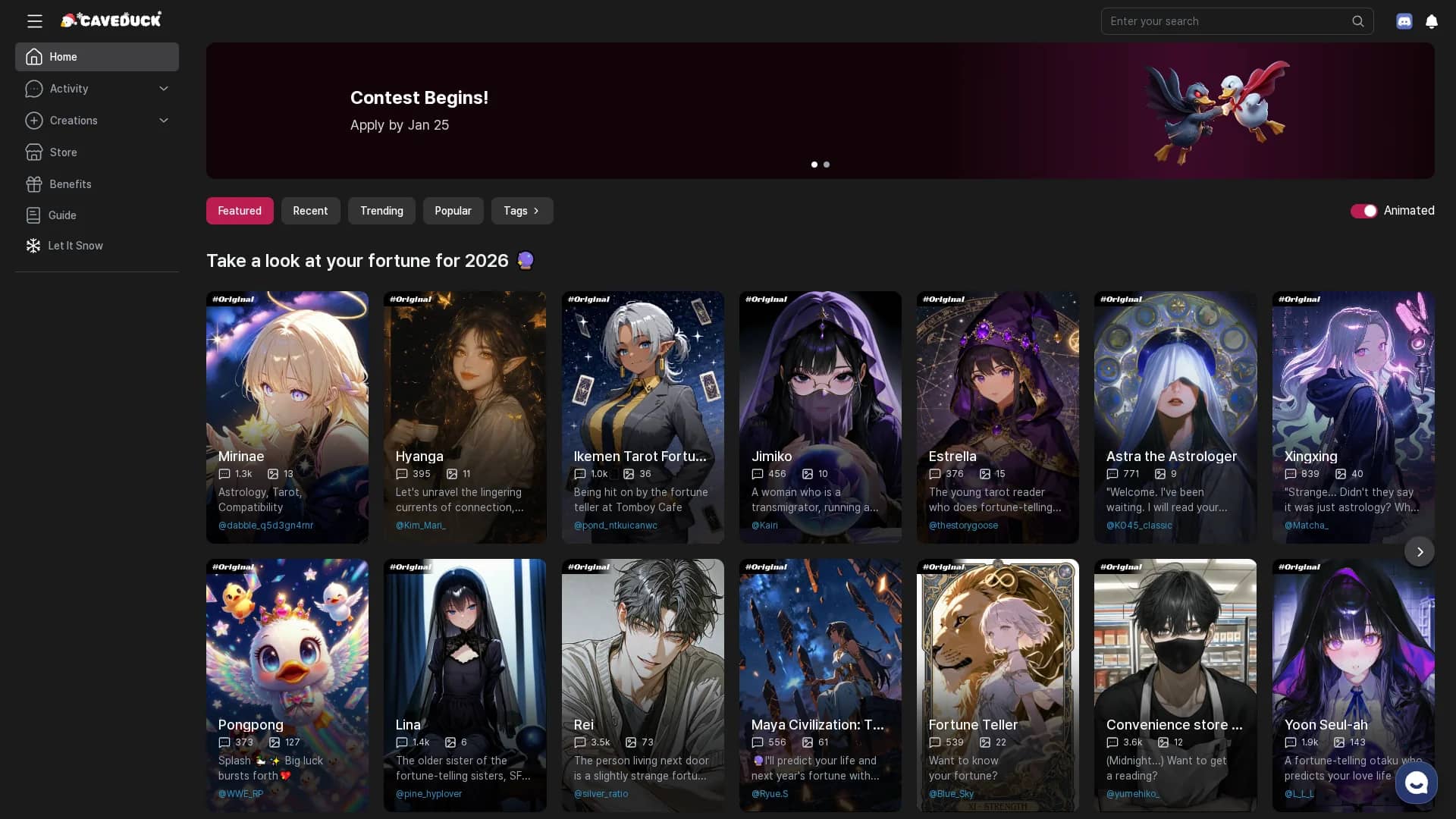 caveduck homepage