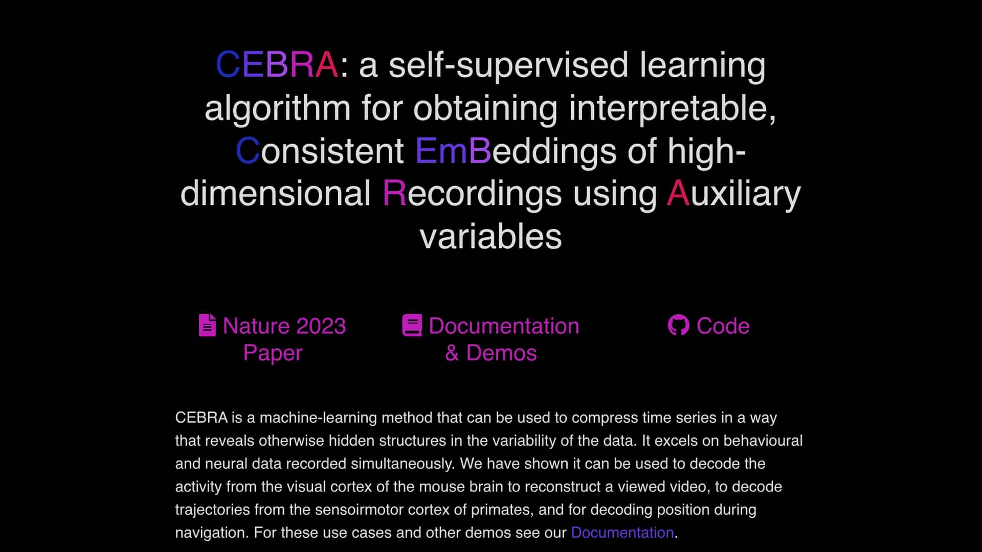 cebra homepage