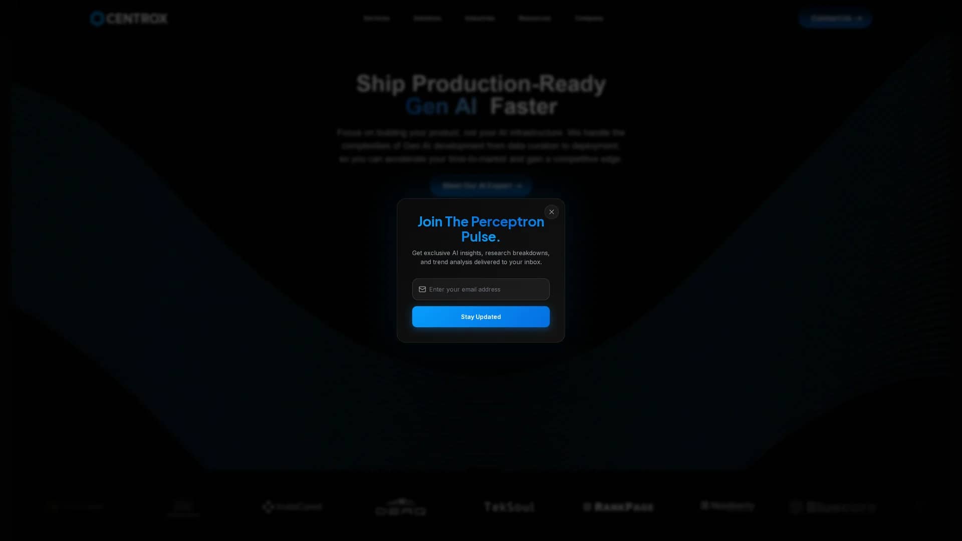 centrox-ai homepage