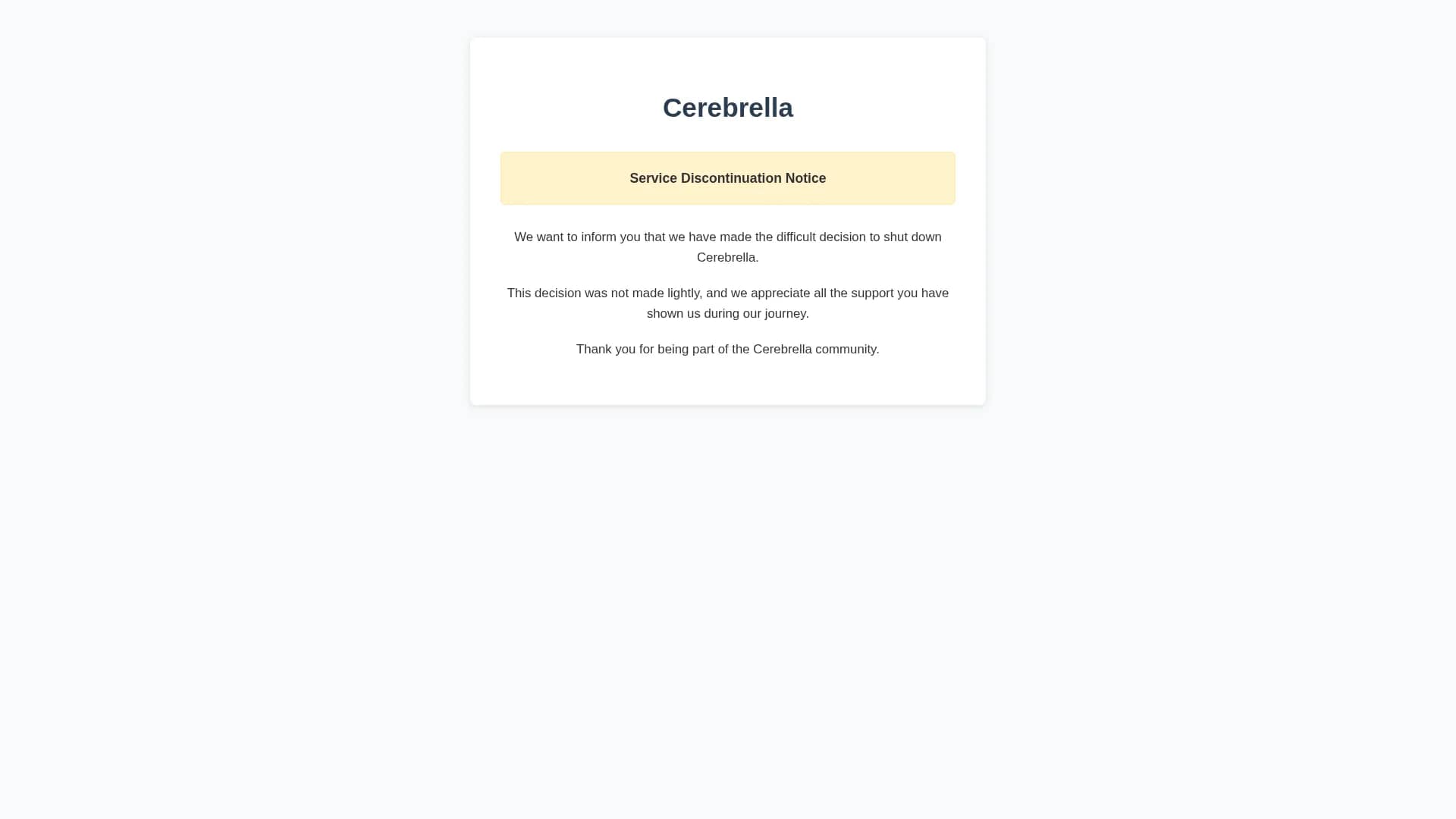 cerebrella homepage
