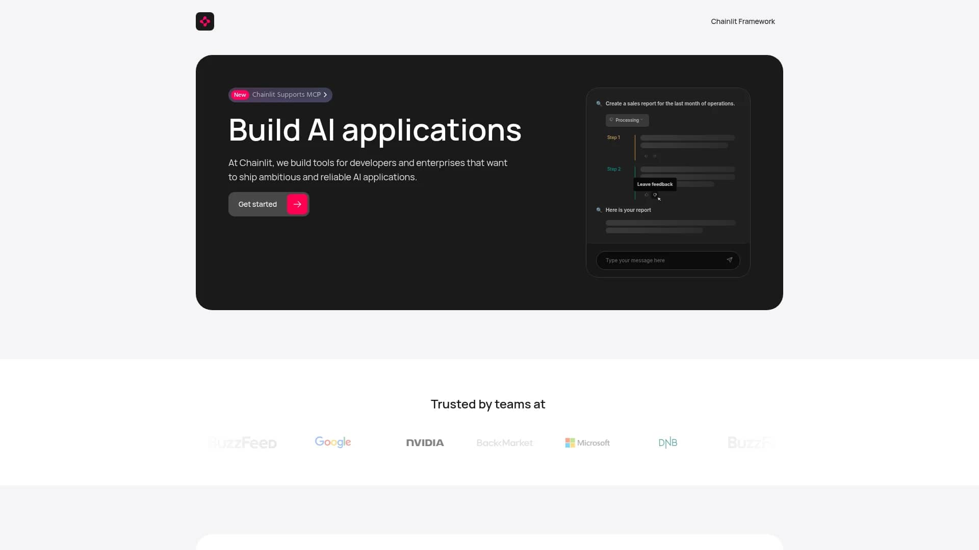 chainlit-io homepage