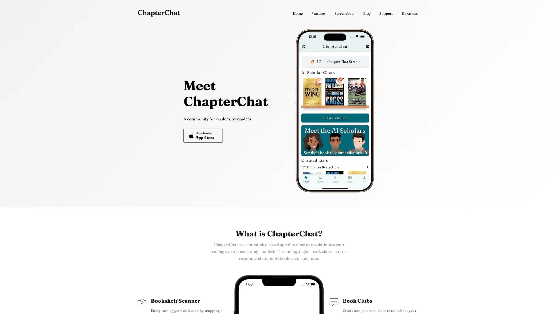 chapterchat homepage