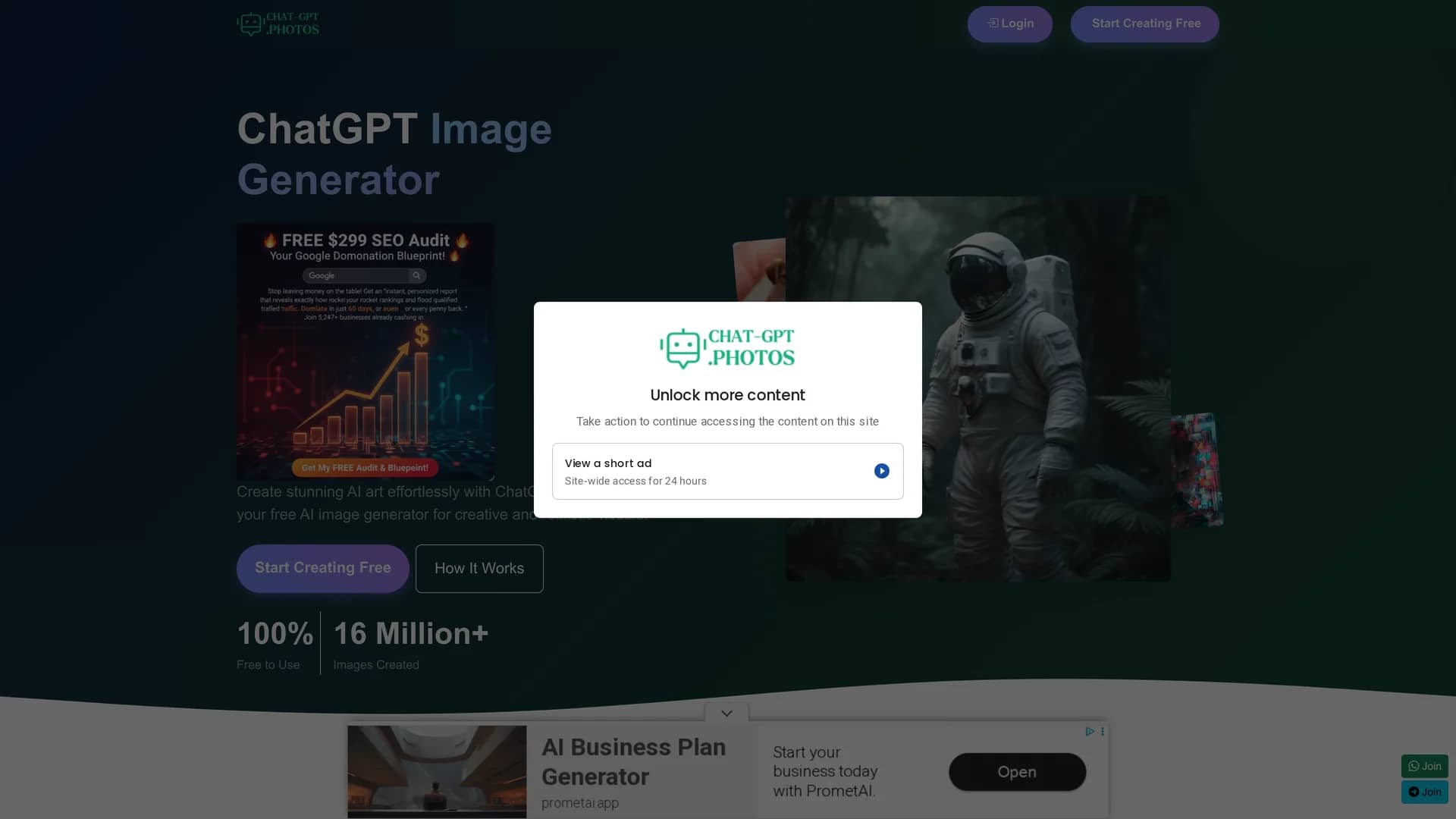 chat-gpt-photos homepage