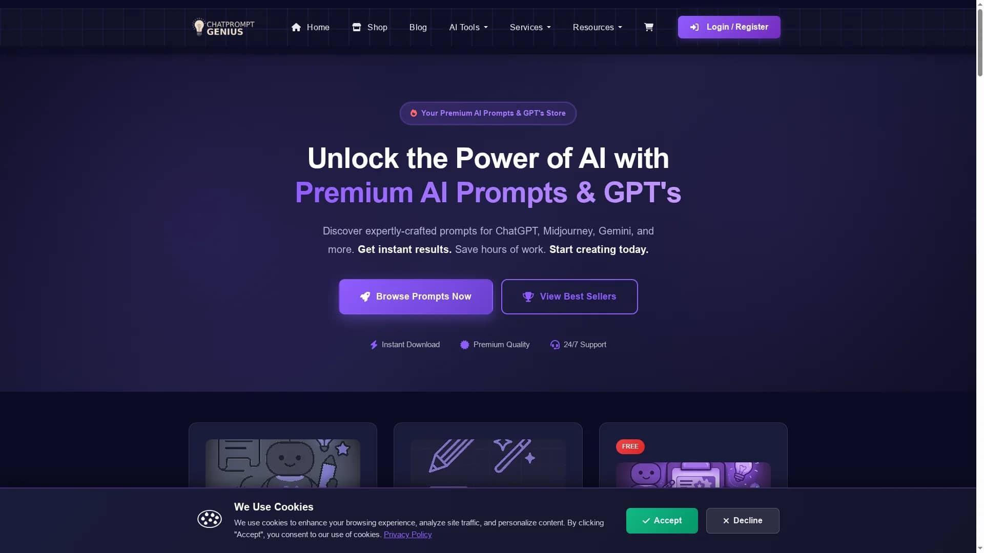 chat-prompt-genius homepage